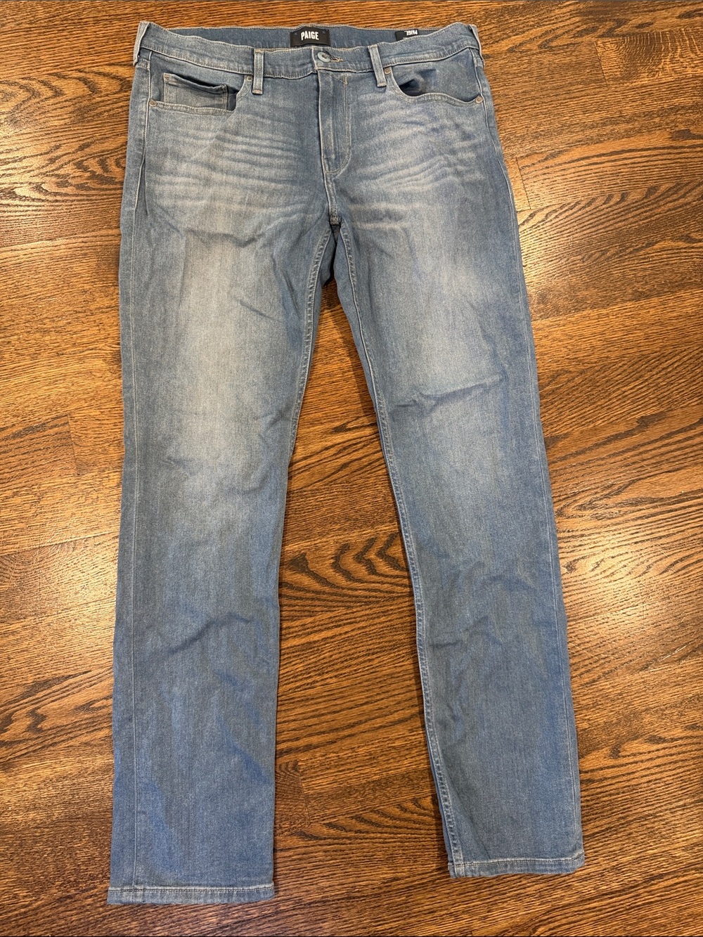 PAIGE Men's Light Wash Slim Straight Jeans